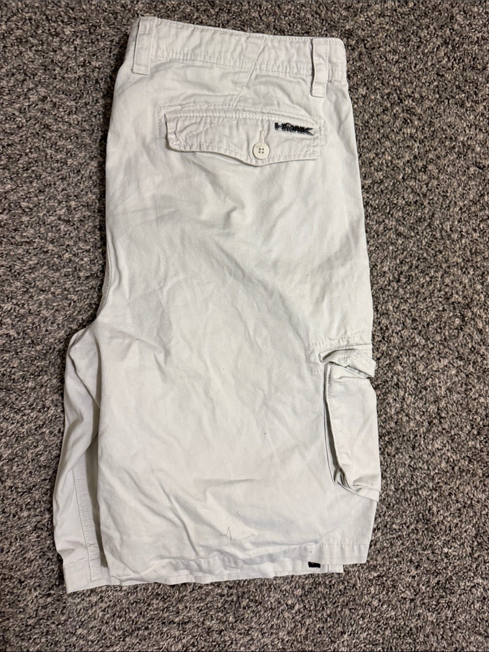 Y2K Men's Tony Hawk Light tan Cargo Shorts size 38